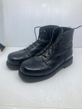 Vtg Boulet Canada army military black combat mens boots sz 7 ? ( 245-104)